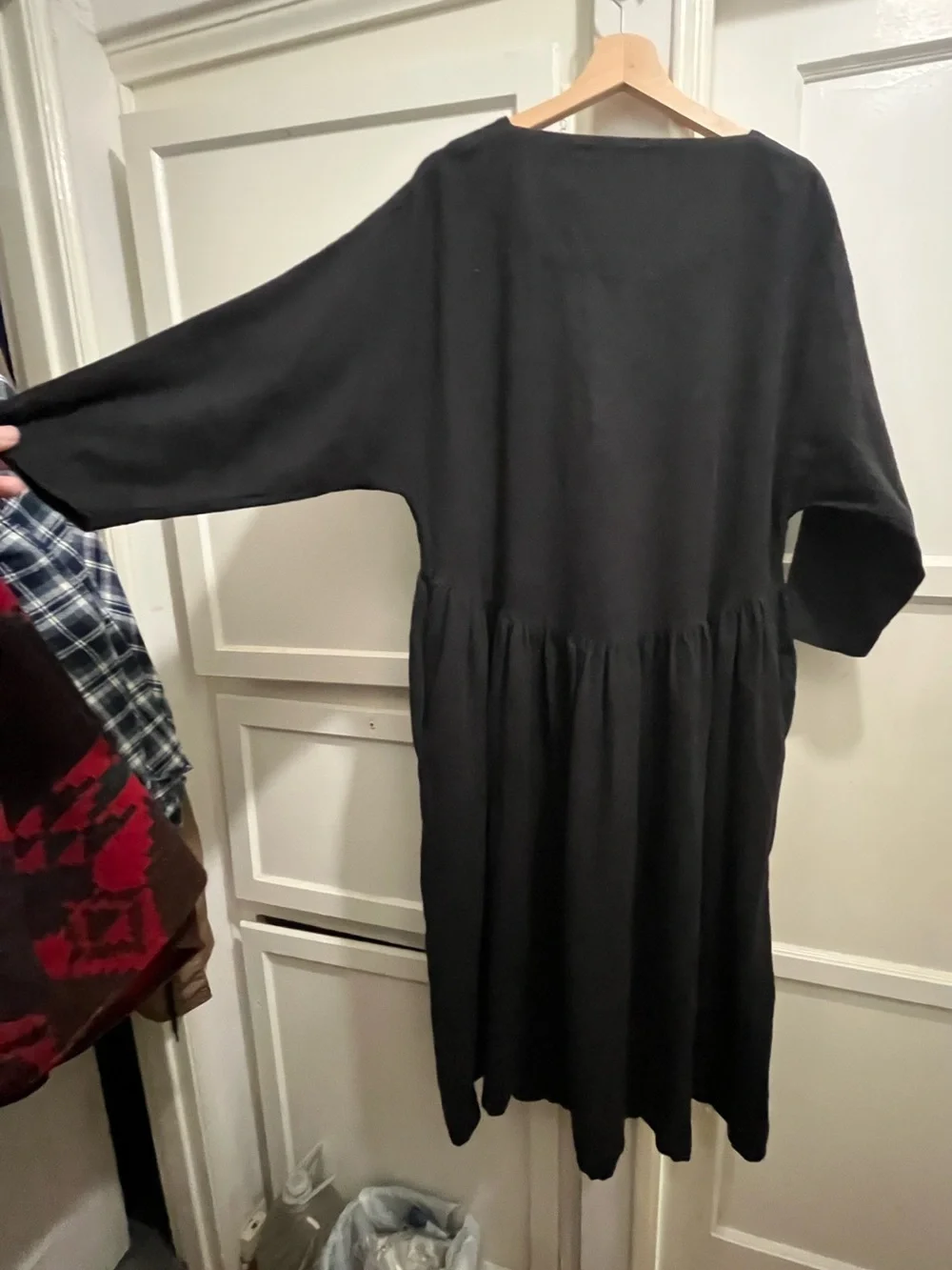 Black Crane cotton flannel tradi dress in black size XS - Picture 3 of 16